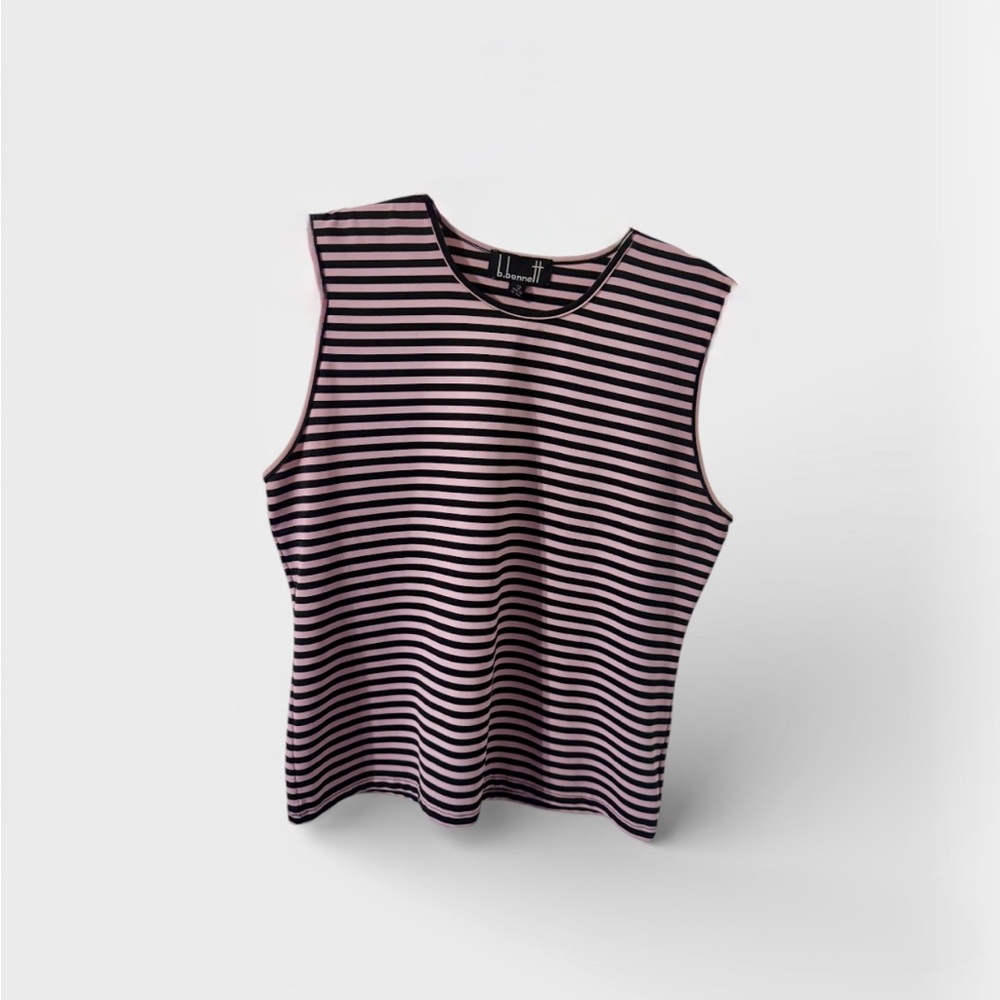 b.bennett Vintage, Pink and Black Sleeveless Top